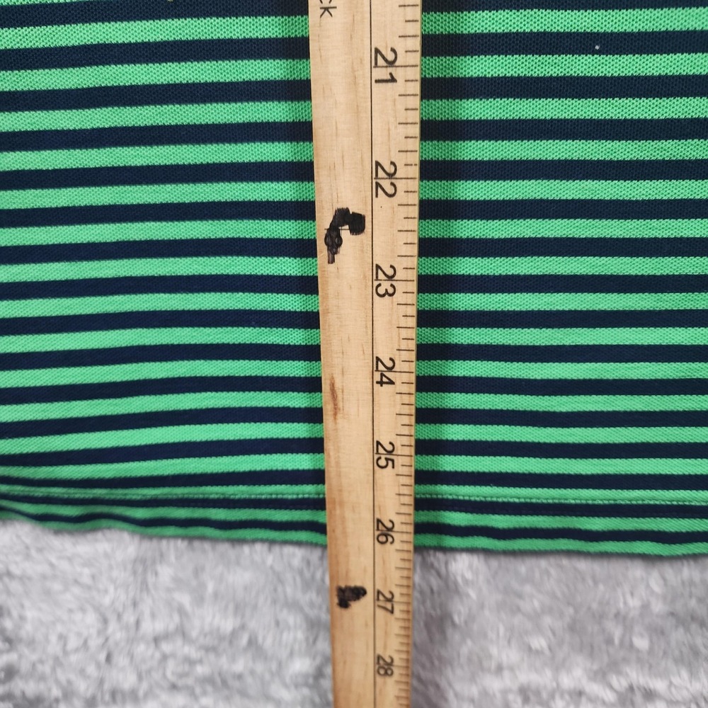 Masters Collection Polo Shirt Mens XL Green Navy Stripe Masters Golf Pima Cotton - Picture 10 of 11
